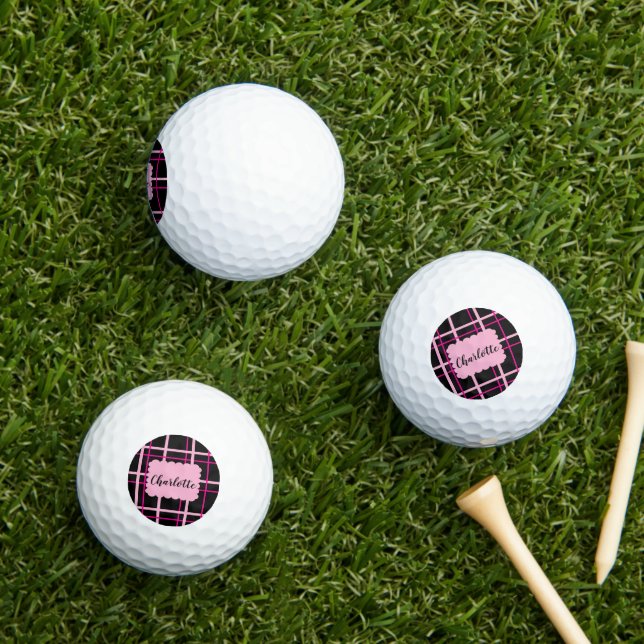 Balles De Golf Motif rayé cool (Herbe in situ)