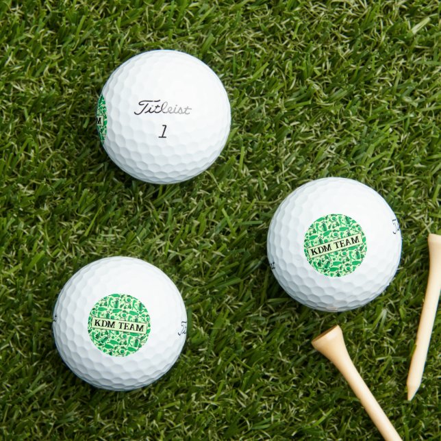 Balles De Golf Motif silhouette de golf Marque classique entrepri (Herbe in situ)