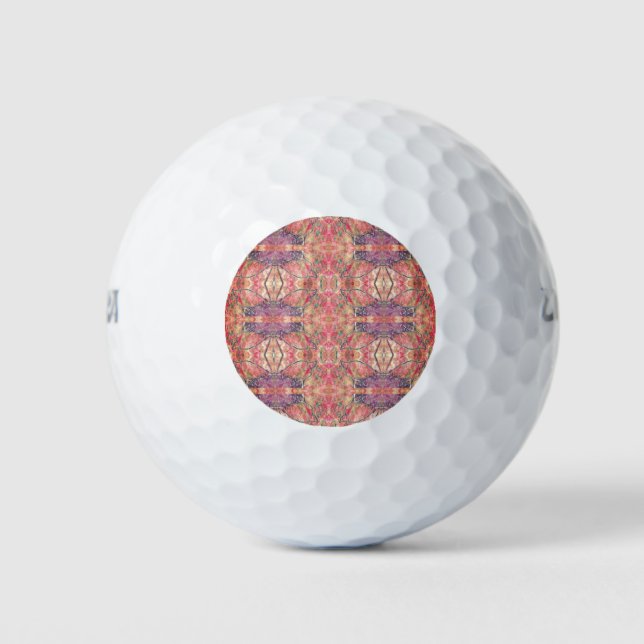 Balles De Golf Motif violet et rose (Devant)