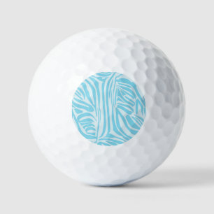 Balles De Golf Motif Zèbre Bleu