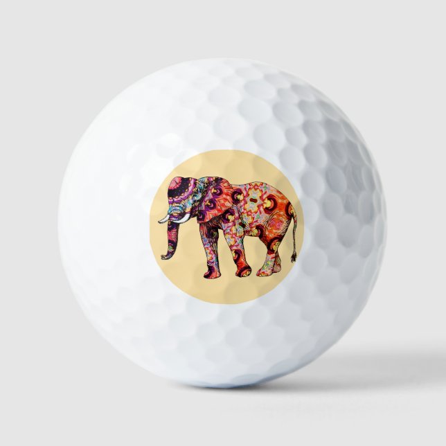 Balles De Golf Motifs traditionnels chinois d'éléphant  (Recto)