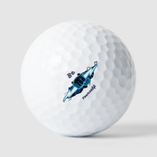 Balles De Golf Motivante "Soyez Vous-Même" Éclair Bleu Fis