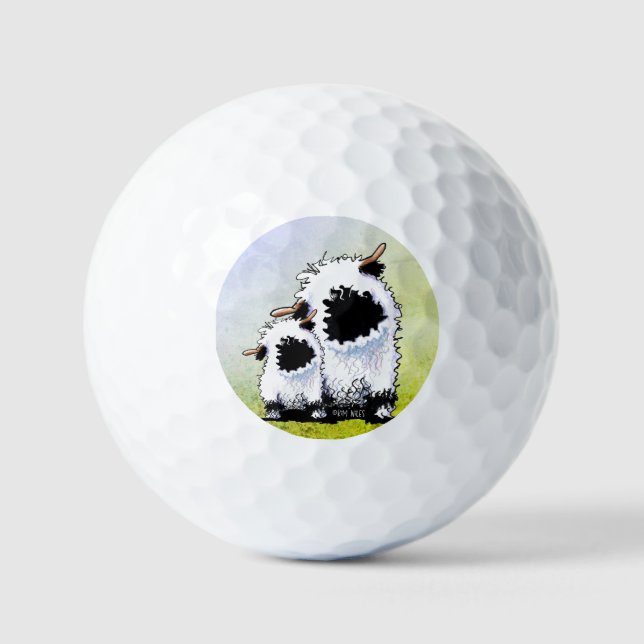 Balles De Golf Mouton Valais Blacknose (Recto)