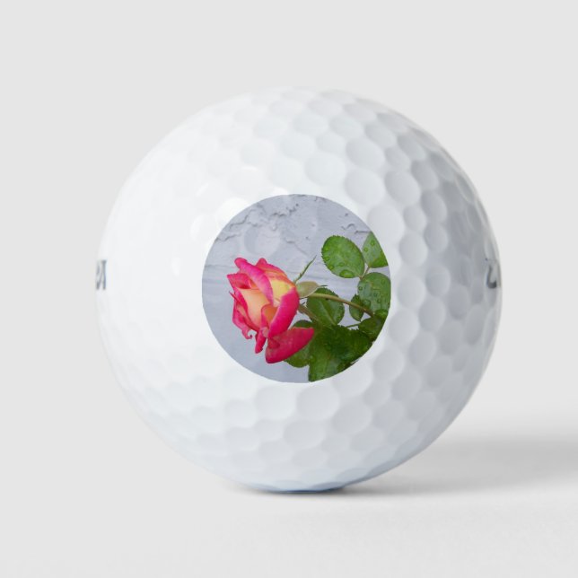 Balles De Golf Mur en stuc rose et gris (Devant)
