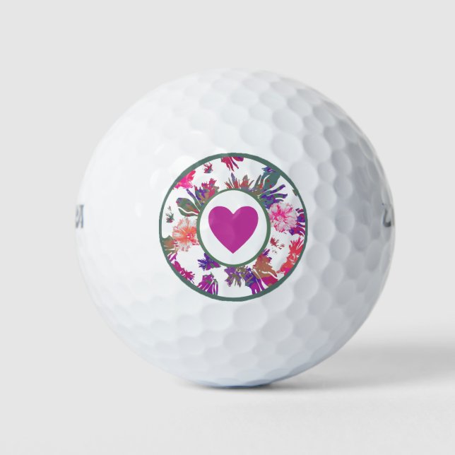 Balles De Golf MVB Array of Love Bouquet Design (Devant)