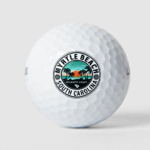 Balles De Golf Myrtle Beach South Carolina Retro Sunset Souvenirs