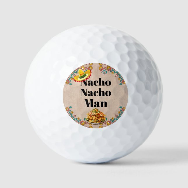 Balles De Golf Nacho Nacho Man Golf Ball (Recto)