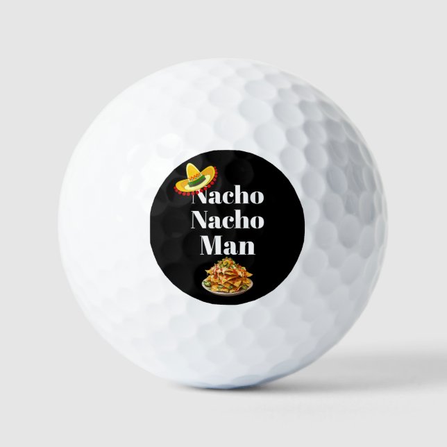 Balles De Golf Nacho Nacho Man Golf Ball (Recto)