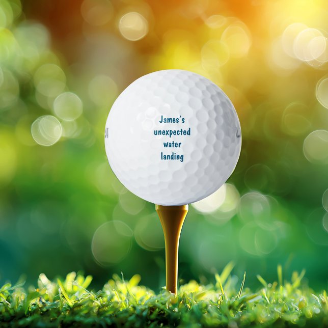 Balles De Golf Name unexpected water landing Funny sayings Joke (Créateur téléchargé)