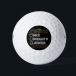 Balles De Golf Naughty Nice Jewish Santa Ugly Christmas Hanukkah<br><div class="desc">Naughty Nice Jewish Santa Ugly Christmas Hanukkah</div>