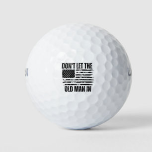Balles De Golf Ne laisse pas entrer le vieil homme Drapeau améric