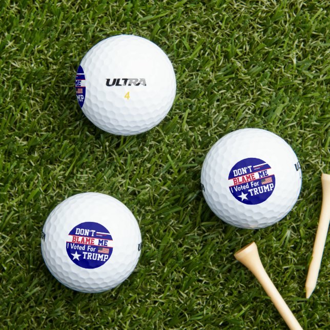 Balles De Golf Ne me blâmez pas j'ai voté pour Trump Golf Balls (Herbe in situ)