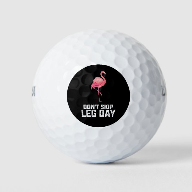 Balles De Golf Ne pas passer le Flamant rose Jour de la Jambe Ent (Devant)