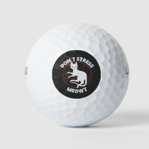 Balles De Golf Ne pas stress Meowt Funny Éffrayant Halloween cade