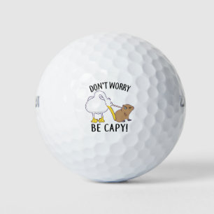 Balles De Golf Ne t'inquiète pas, sois Capy. Capybara Orange sans