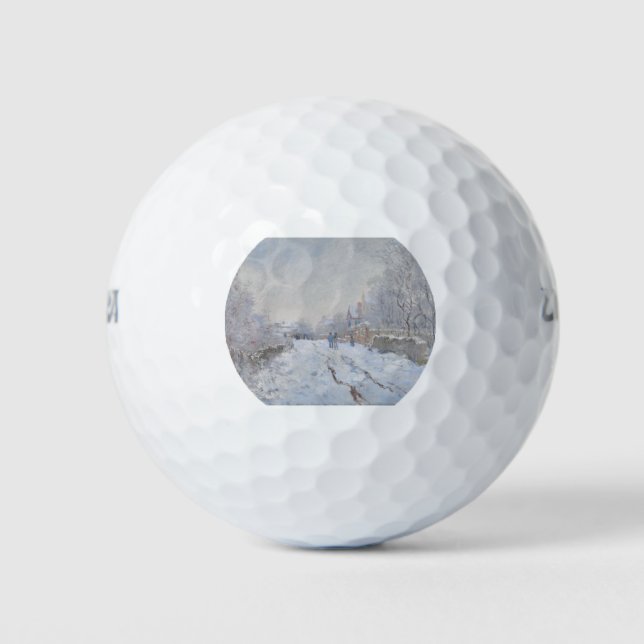 Balles De Golf Neige à Argenteuil (par Claude Monet) (Devant)