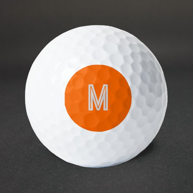 Balles De Golf néon orange - ajouter monogramme (Créateur téléchargé)