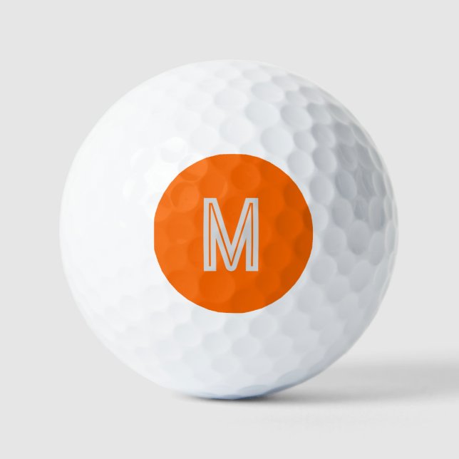 Balles De Golf néon orange - ajoutez un monogramme  (Recto)