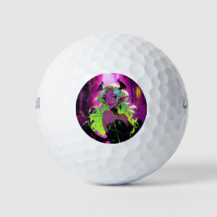 Balles De Golf Neon Succubus Demon Anime Girl