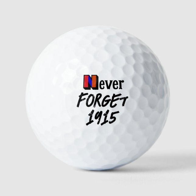 Balles de Golf Never Forget 1915 (Recto)