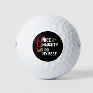 Balles De Golf Nice Naughty J'Ai Fait Ma Meilleure Liste De Noël