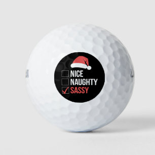 Balles De Golf Nice Naughty Sassy Liste de Noël
