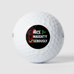 Balles De Golf Nice Naughty Sérieusement Père Noël Liste de Noël
