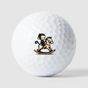 Balles De Golf N'Importe Quel Singe Couleur Sur Cheval À Rocher