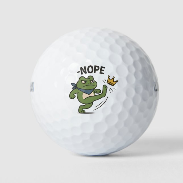 Balles De Golf No Kings in America Frog No Kings Democracy (Devant)