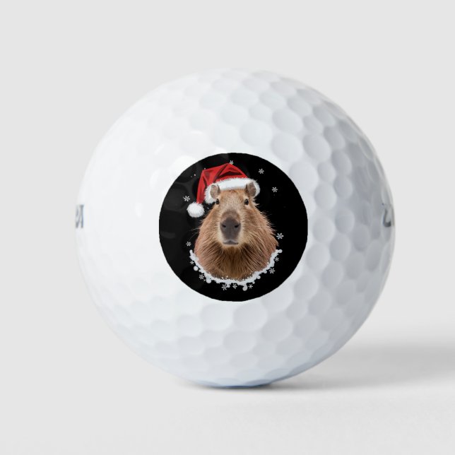 Balles De Golf Noël amusant de Capybara (Devant)
