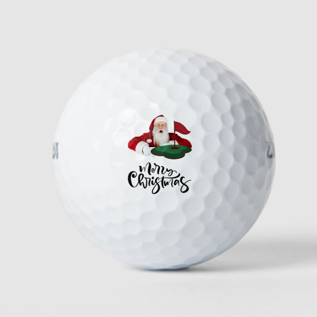 Balles De Golf Noël de golf avec le Père Noël (Devant)