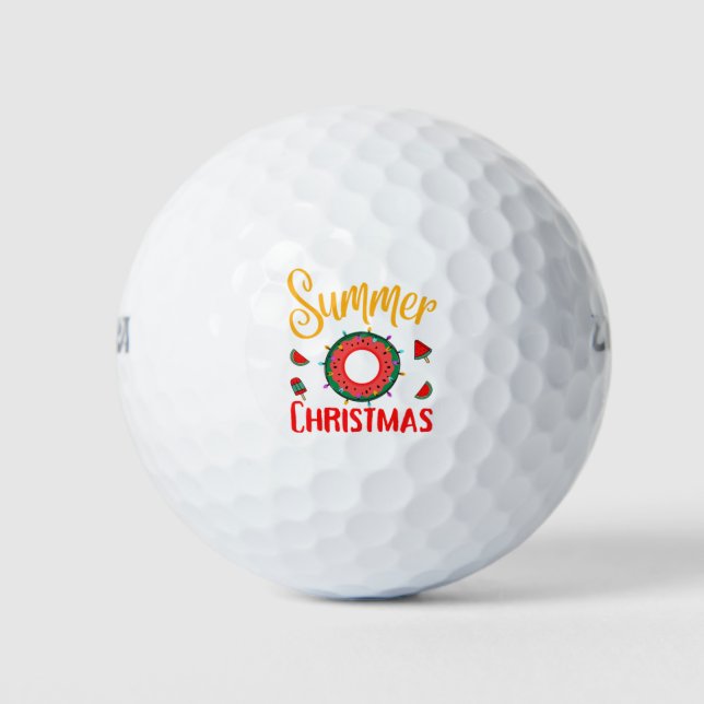 Balles De Golf Noël d'été (Devant)