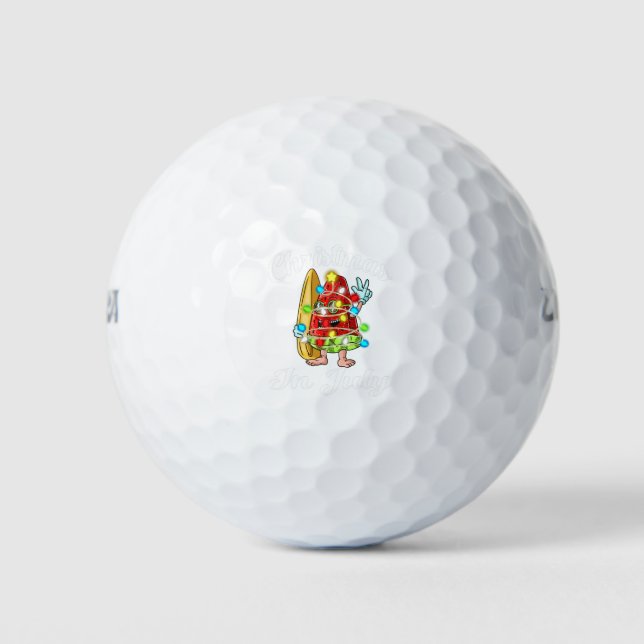 Balles De Golf Noël En Juillet Design Été Melon Noël (Devant)