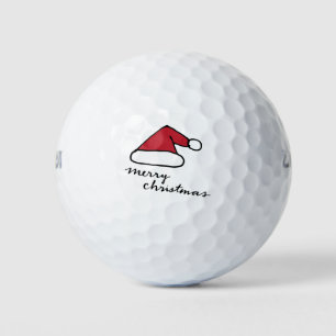 Balles De Golf Noël Joyeux à Santa Hat