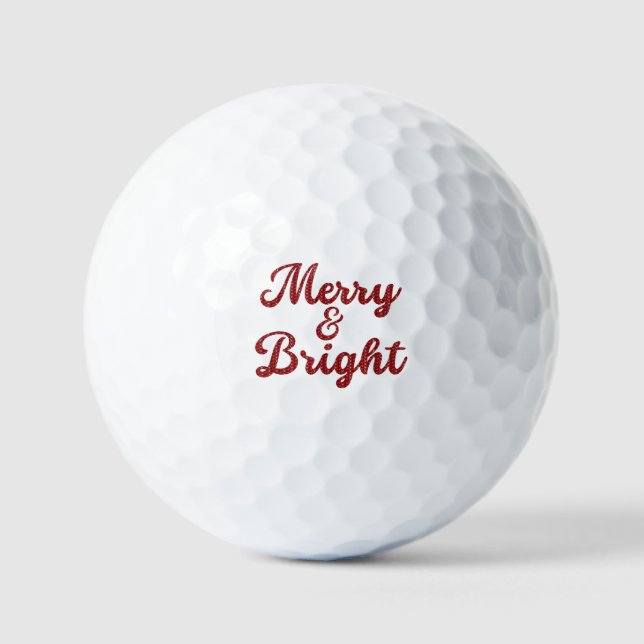 Balles De Golf Noël Joyeux et Lumineux (Recto)