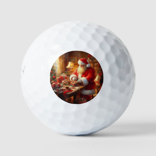 Balles De Golf Noël Père Noël 4 (Devant)