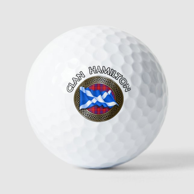 Balles De Golf Nœud et drapeau tartan du clan Hamilton (Recto)