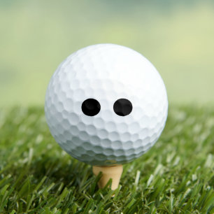 Balles De Golf Noir Blanc Funny Mignonne Visage Yeux élégant tend
