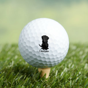 Balles De Golf Noir Labrador Chien Design