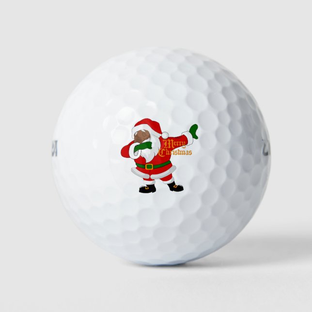 Balles De Golf noir santa claus (Devant)
