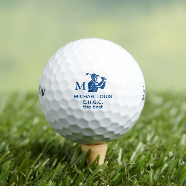 Balles De Golf Nom abréviation du club de golf avec Monogramme (T-shirt Insitu)