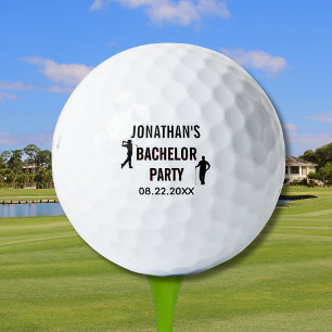 Balles De Golf Nom Date d'Enterrement de Vie de Garçon