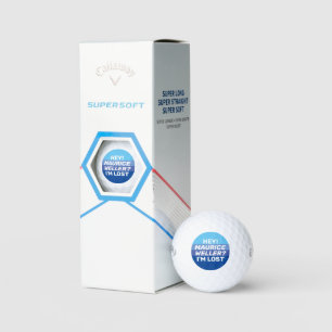 Balles De Golf Nom de Golfeur bleu personnalisé humoristique Boul