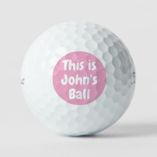Balles De Golf nom de golfeur jaune personnalisé