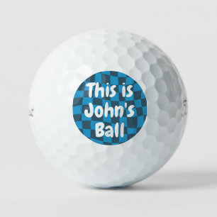 Balles De Golf nom de golfeur jaune personnalisé