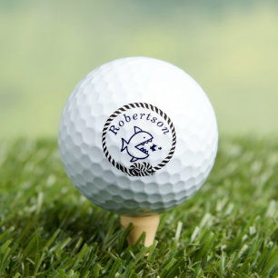 Balles De Golf Nom de la côte nautique Poisson Marine Blue Golf B