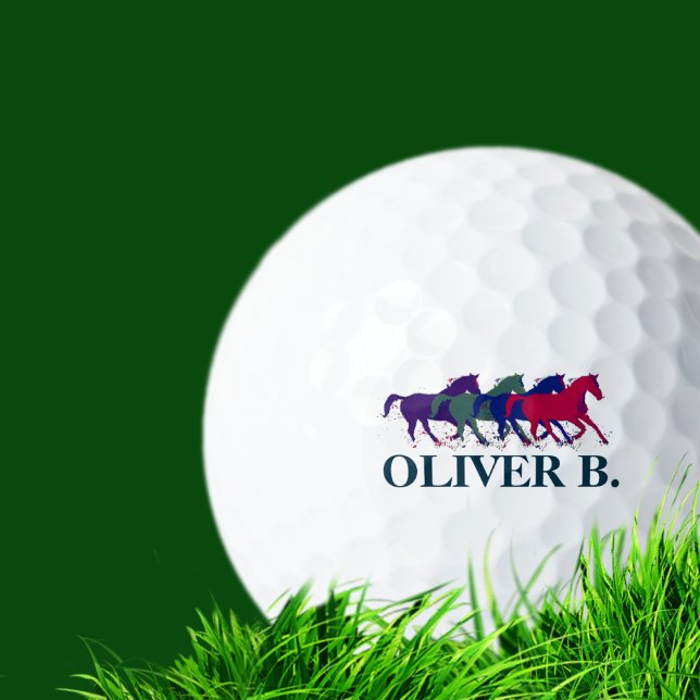 Balles De Golf Nom du cheval Logo Golf Balls (Créateur téléchargé)