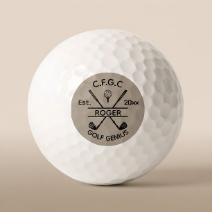Balles De Golf Nom du club de la croix taupe de signature