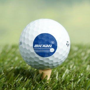 Balles De Golf Nom du joueur sur le logo bleu vieilli