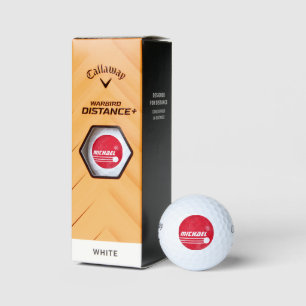 Balles De Golf Nom du joueur sur le logo RED vieilli